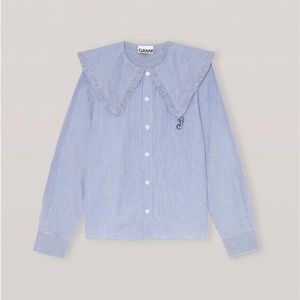 GANNI Classic Stripe Cotton Shirt